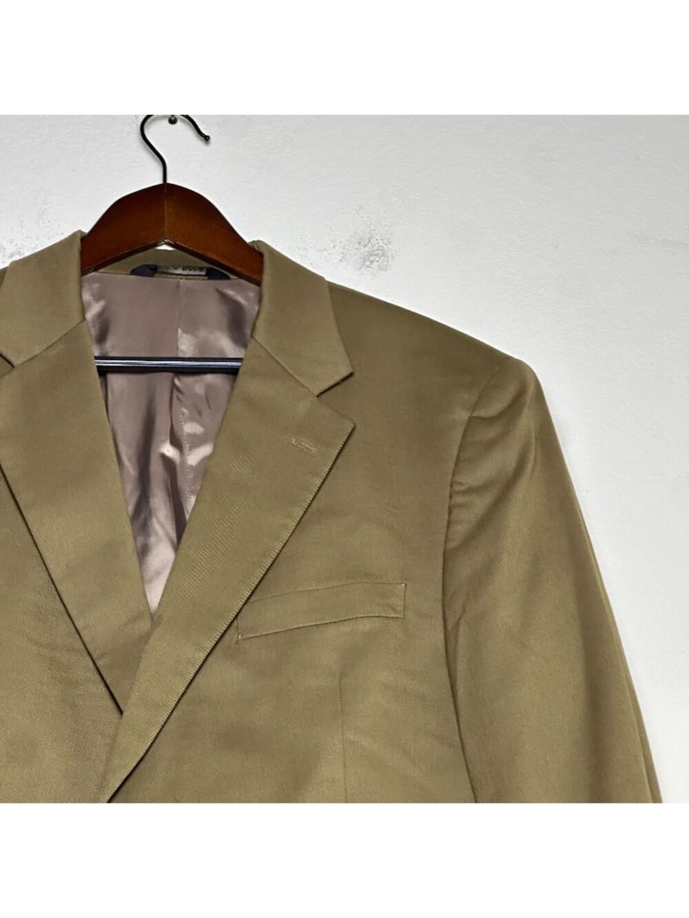 Jos A Bank Cashmere Men 41L Wool Blazer Coat Minimal Jacket Formal Prep Brown